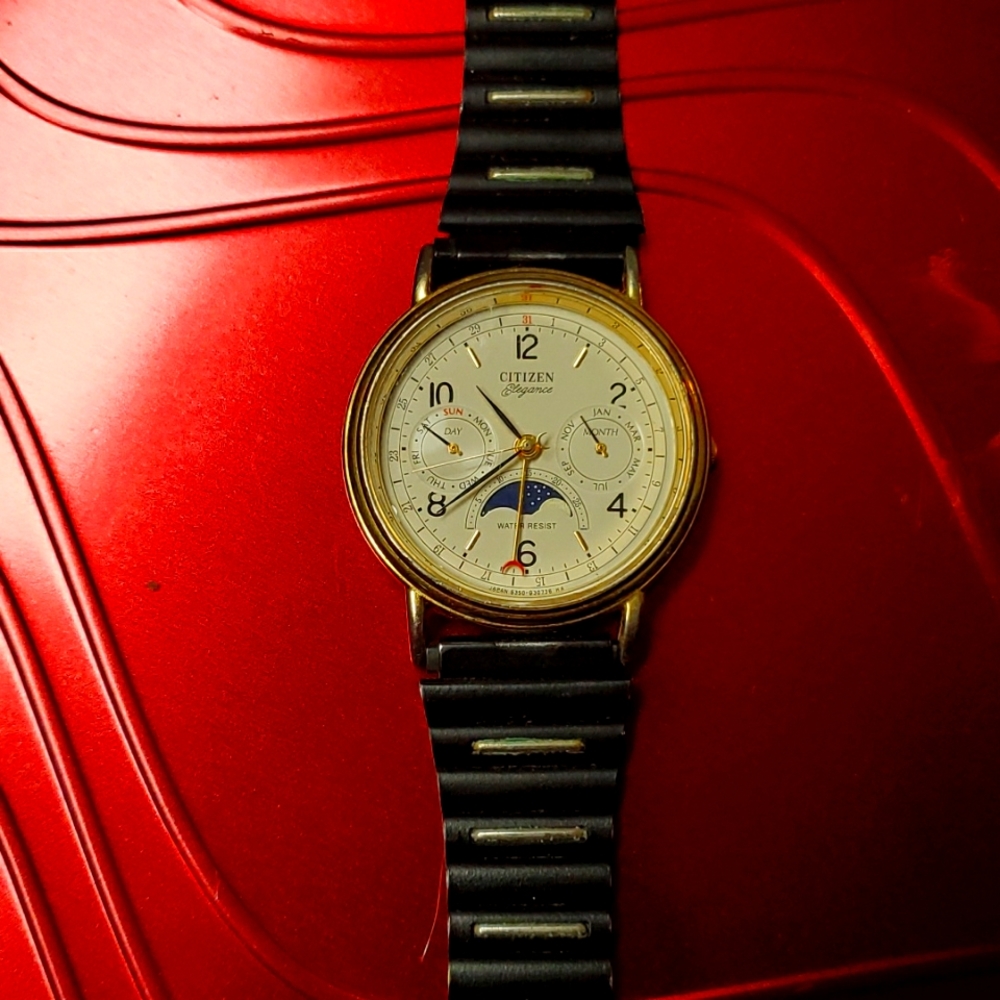 Mens Citizen Vintage moon phase watch